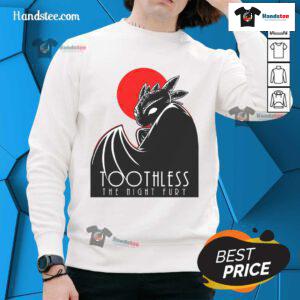 Awesome Toothless the Night Fury dark dragon sweatshirt featuring a vibrant design, perfect for fans of How to Train Your Dragon.