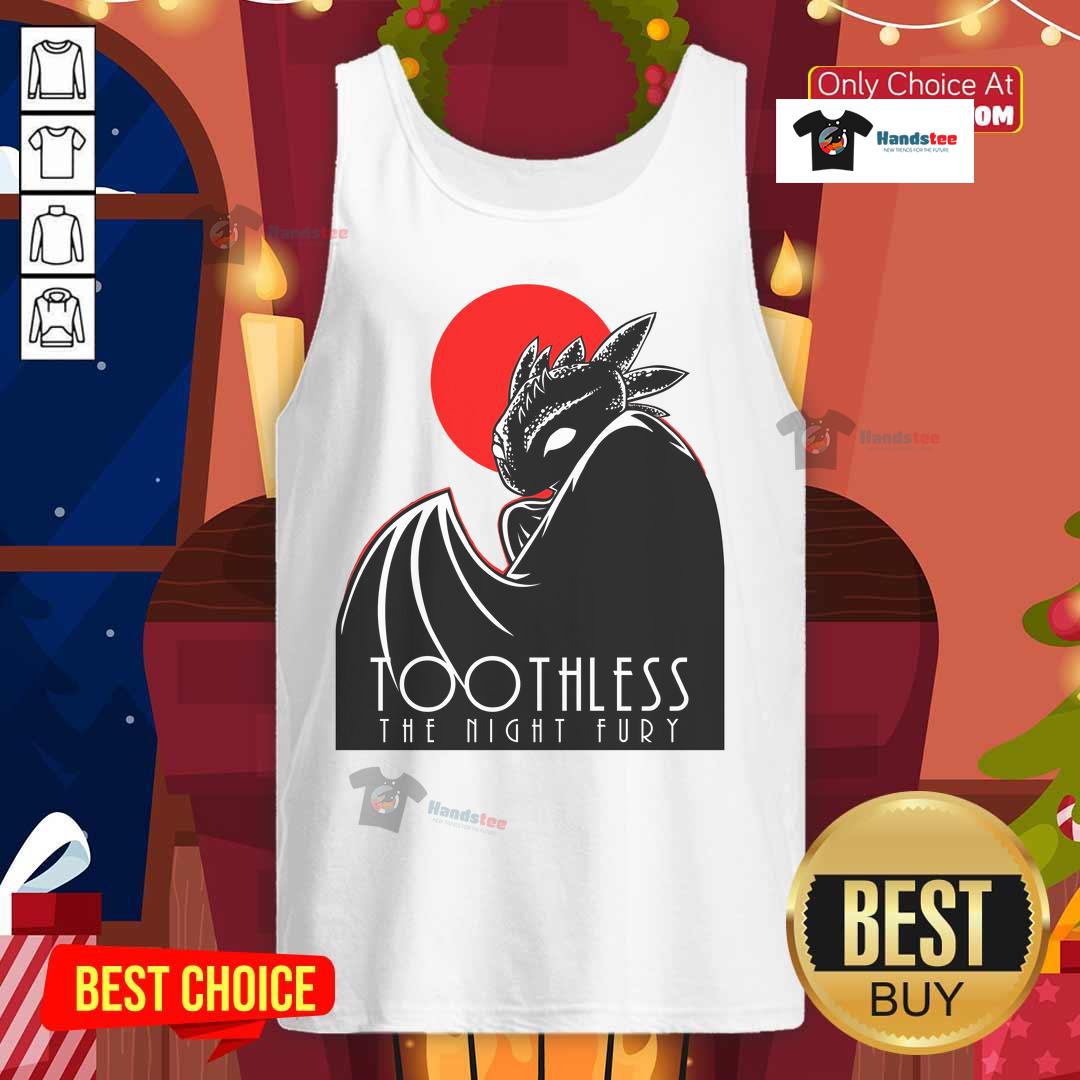Awesome Toothless the Night Fury dark dragon tank top featuring a vibrant design for fans of How to Train Your Dragon.