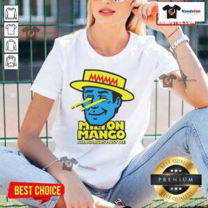 Funny Milton Mango All Mangoes Must Die Ladies Tee featuring a humorous design on a stylish shirt for mango lovers.
