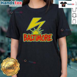 Stylish Good Baltimore Lightning Punk Ladies Tee featuring vibrant graphic design and comfortable fit for casual wear.