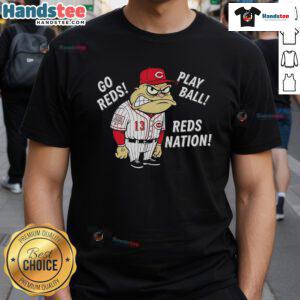 Good Cincinnati Reds Frog Go Reds Play Ball Reds Nation T-Shirt featuring a playful frog design and vibrant team colors.
