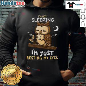 Cozy Good I'm Not Sleeping I'm Just Resting My Eyes Hoodie in soft fabric, perfect for lounging and casual wear.