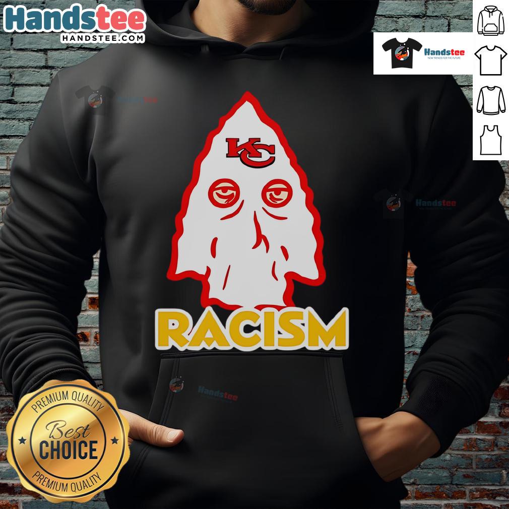 Good Kansas City Chiefs Racism Hoodie featured in bold colors, promoting awareness and social justice in sports culture.