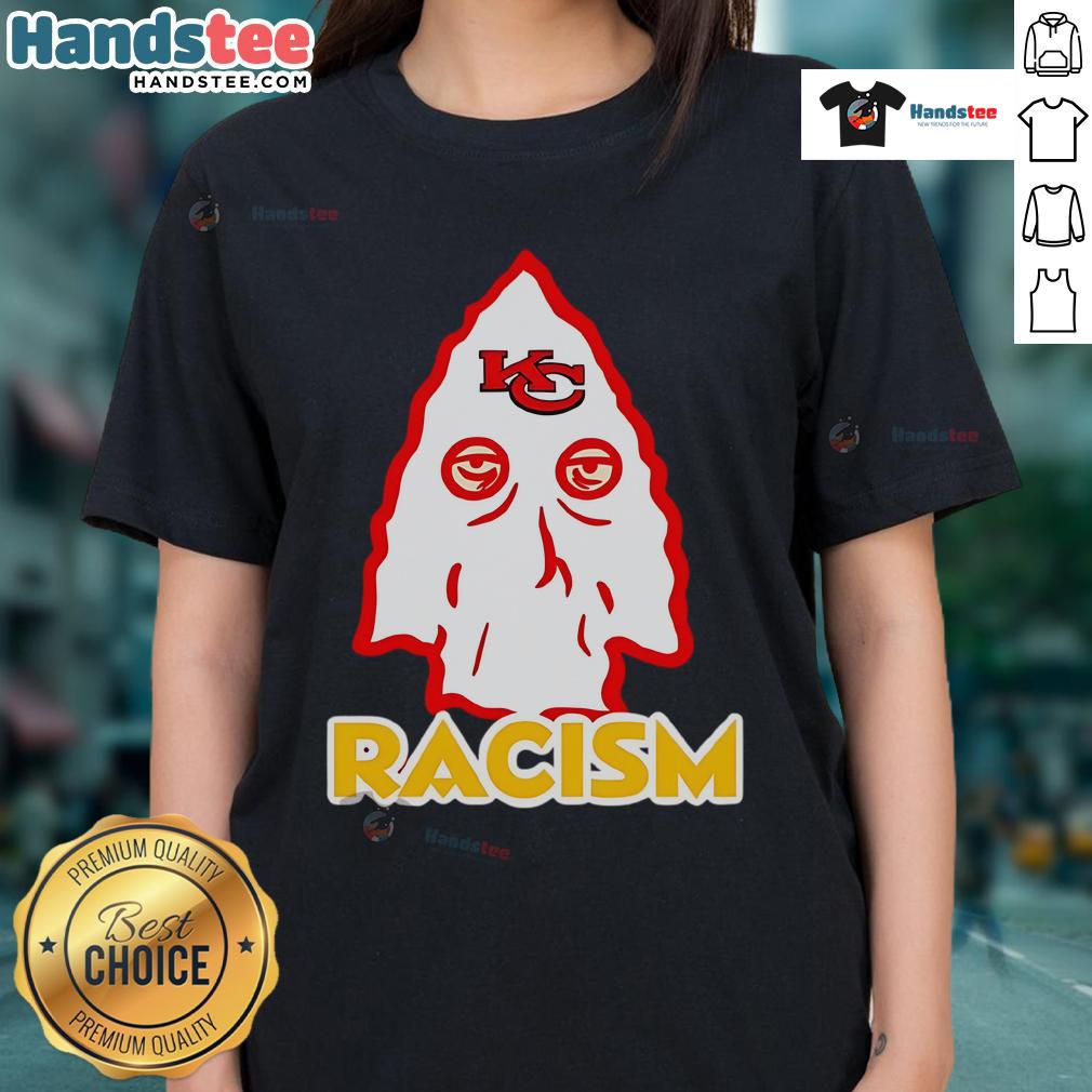 Good Kansas City Chiefs Racism Ladies Tee featuring a stylish design for fans supporting equality and team spirit.