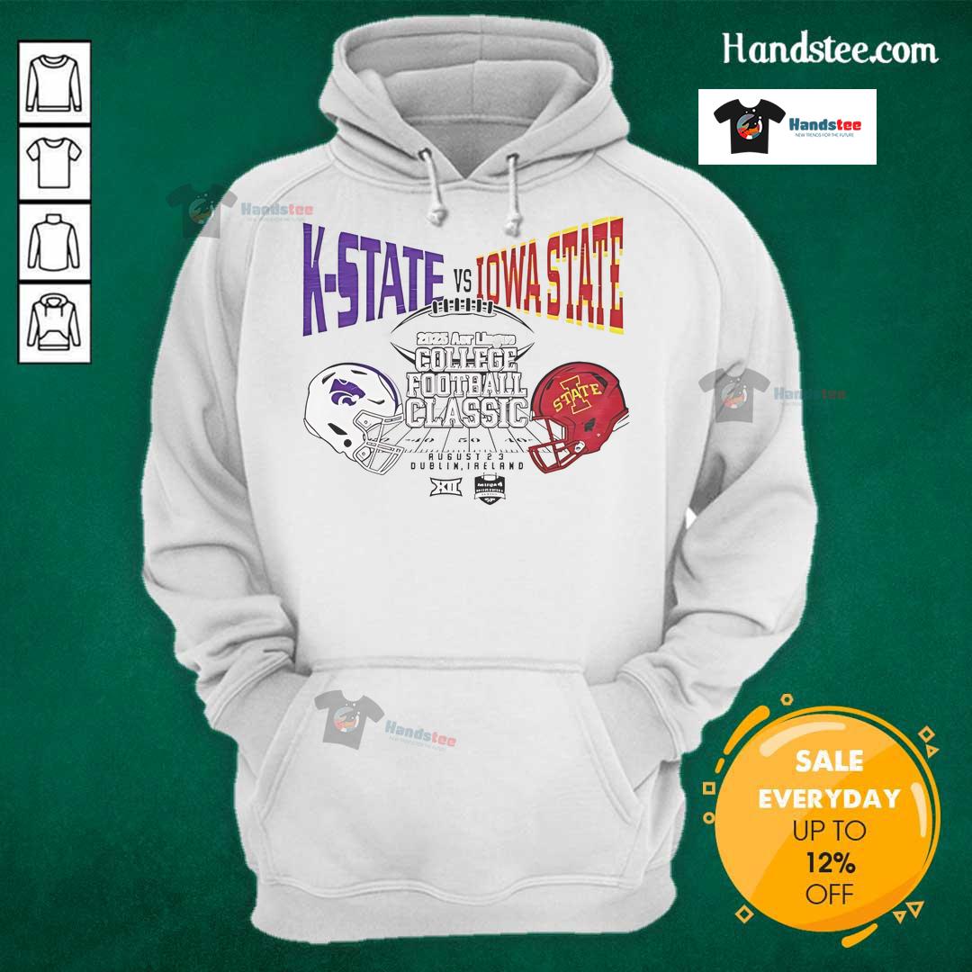 Good Kansas State vs Iowa State College Football Classic 2025 hoodie featuring team colors and logo.