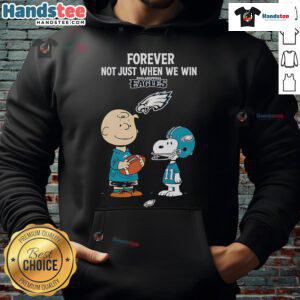 Alternative view of Good Philadelphia Eagles Charlie Brown Snoopy Eagles Forever Not Just When We Win T-Shirt