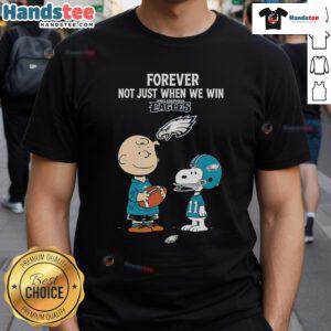 Good Philadelphia Eagles Charlie Brown Snoopy Eagles Forever T-Shirt design featuring a vibrant graphic and team spirit.