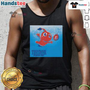 Good Pikmin Nirvana's album 'Nevermind' on a tank top featuring vibrant artwork and playful design elements.