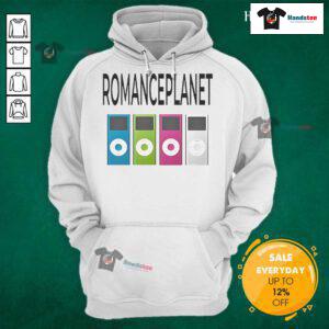 Cozy Good Romance Planet iPod hoodie featuring a stylish design, perfect for music lovers and fashion enthusiasts.
