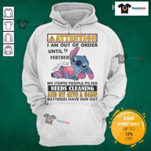Funny hoodie with 'Out of Order' text and quirky design, perfect for expressing personality and humor in fashion.