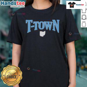 Good T Town Chicago Cubs Ladies Tee in vibrant blue with team logo, perfect for female fans and game day outfits.