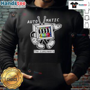 Good The Lumineers 2025 Automatic World Tour TV Hoodie featuring vibrant graphics and tour details, perfect for fans.
