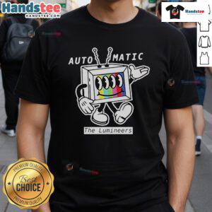 Good The Lumineers 2025 Automatic World Tour TV T-Shirt featuring vibrant graphics and tour details, perfect for fans.