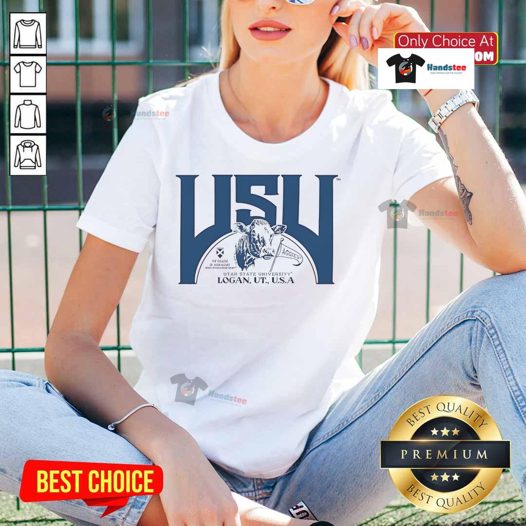 Good Utah State Logan UT USA ladies tee featuring a stylish design, perfect for fans and casual wear.