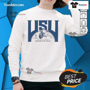 Good Utah State Logan UT USA sweatshirt featuring the university logo, perfect for fans and alumni in stylish comfort.