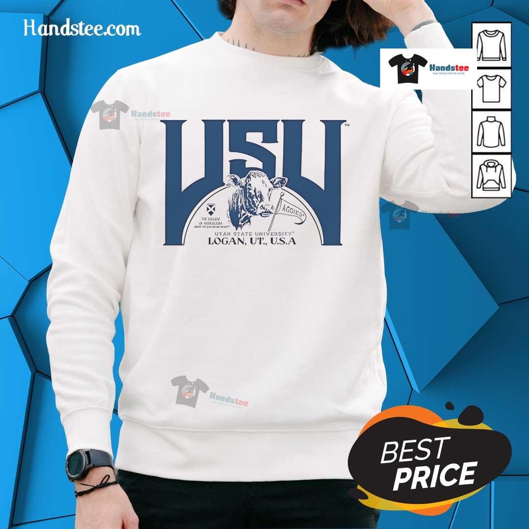 Good Utah State Logan UT USA sweatshirt featuring the university logo, perfect for fans and alumni in stylish comfort.