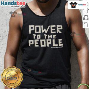 Alt Text: Good Willy Chavarria Power To The People Tank Top featuring bold graphic design and vibrant colors for a stylish look.