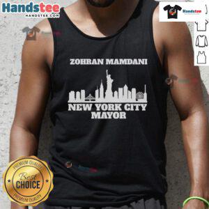 Good Zohran Mamdani wearing a stylish tank top in New York City, showcasing his unique fashion and vibrant personality.