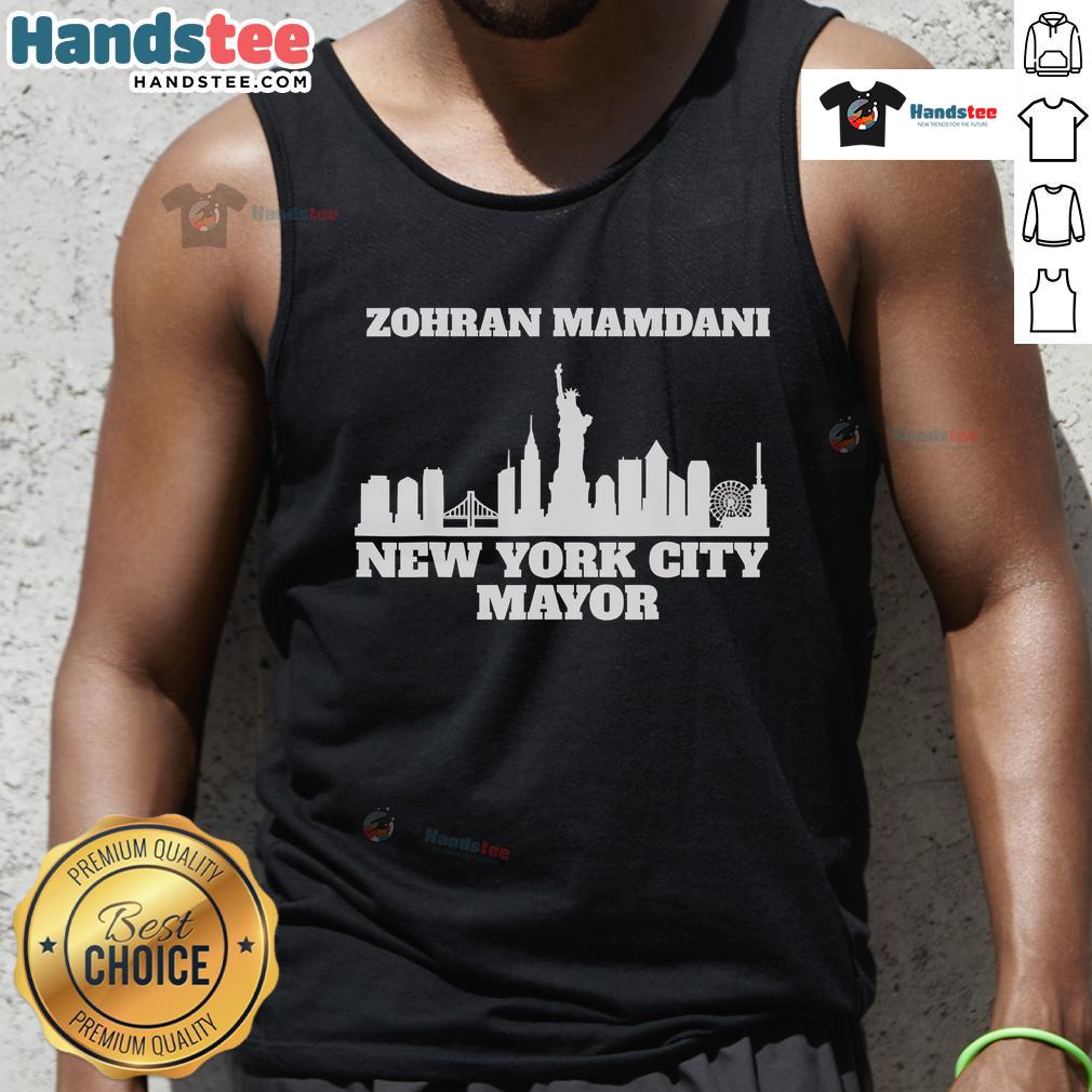 Good Zohran Mamdani wearing a stylish tank top in New York City, showcasing his unique fashion and vibrant personality.
