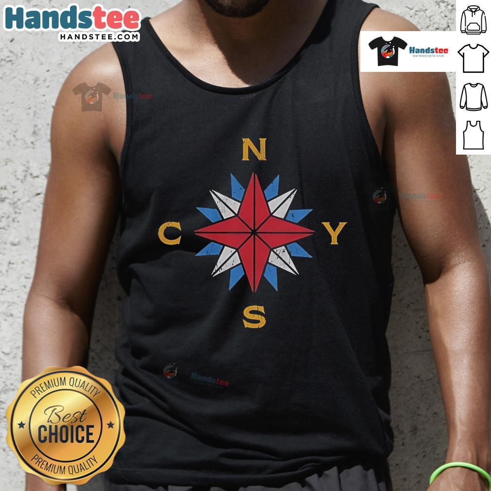 Happy Crosby Stills Nash Young compass tank top featuring a vibrant design ideal for music fans and summer wear.