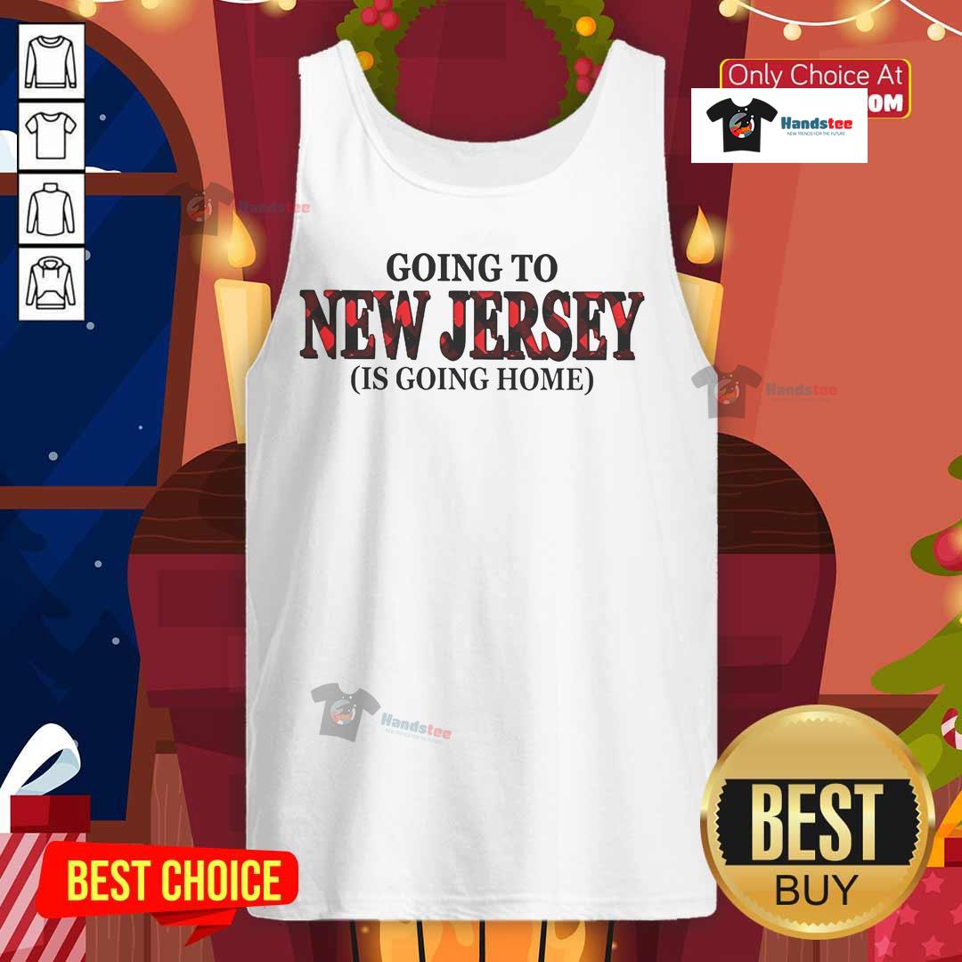 Happy Going to New Jersey is Going Home tank top featuring a vibrant design perfect for summer outings and travel enthusiasts.