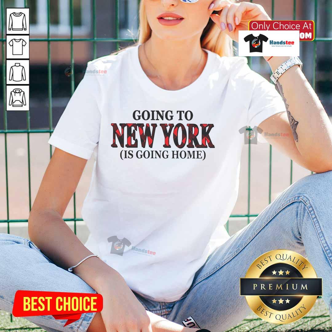 Happy Going to New York is Going Home ladies tee featuring a stylish design perfect for NYC lovers and travelers.