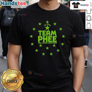 Happy Napheesa Collier wearing Team Phee All Star Captain 2025 Indy T-Shirt, showcasing team spirit and style.
