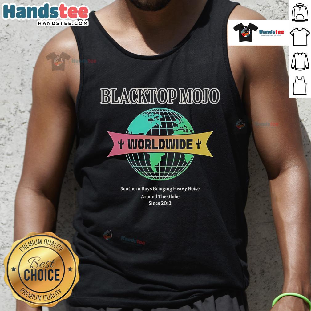 Happy boys in tank tops enjoying music, celebrating Worldwide Southern Boys bringing heavy noise since 2012.
