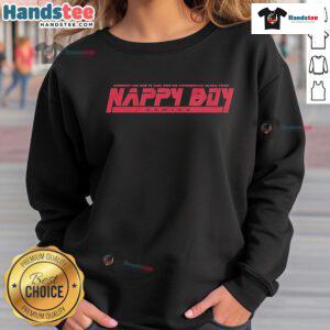 Happy Nappy Boy wearing a gaming sweatshirt, showcasing fun style and comfort for gamers of all ages.