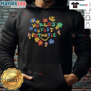 Happy Worlds Cutest Patootie Flowers Hoodie featuring vibrant floral designs on a cozy sweatshirt for stylish comfort.