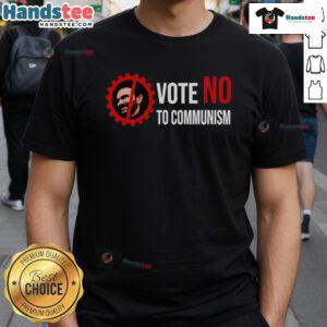 Alt Text: Hot Zohran Mamdani Vote No To Communism T-Shirt featuring bold slogan and stylish design for political activism.