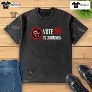 Alt Text: Hot Zohran Mamdani Vote No to Communism washed t-shirt showcasing a bold political message in a trendy design.