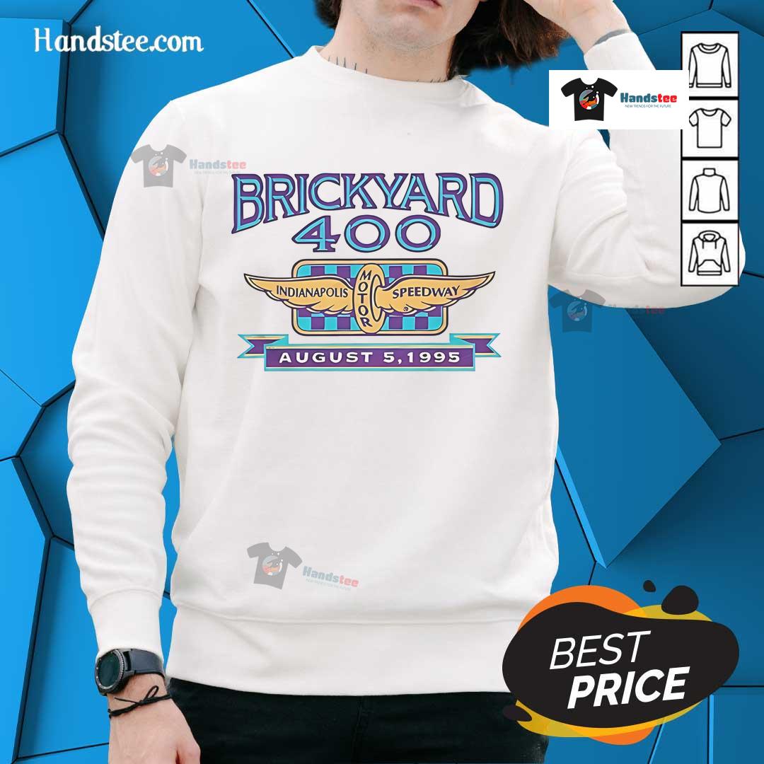 Vintage Nice Brickyard 400 sweatshirt from Indianapolis Motor Speedway, August 5, 1995, showcasing iconic racing memorabilia.