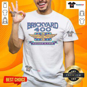 Vintage Nice Brickyard 400 Indianapolis Motor Speedway T-Shirt from August 5, 1995, featuring iconic racing graphics.