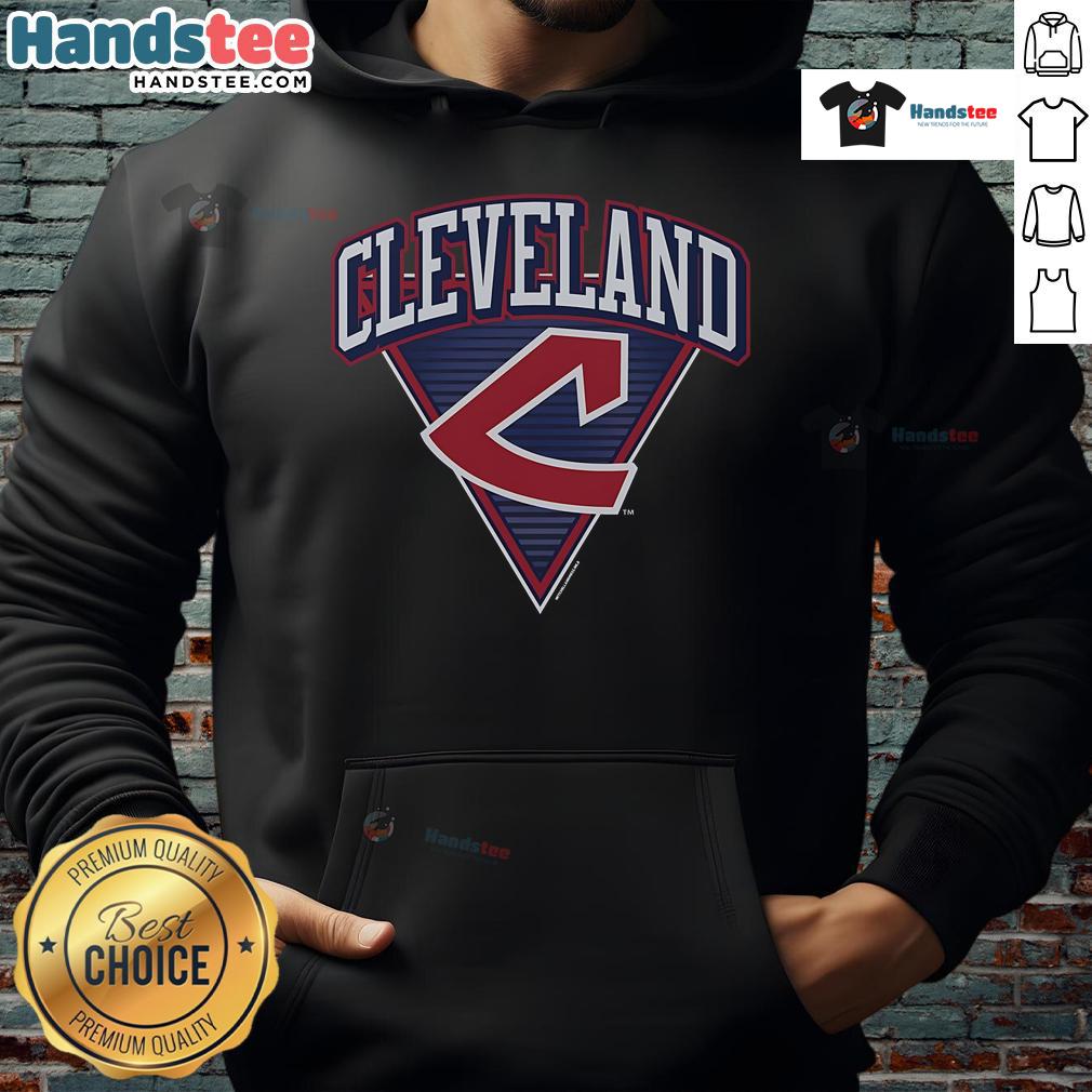 Alt Text: Cleveland Guardians Cooperstown Collection Change Up Hoodie in navy, featuring logo and stylish design for fans.