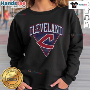 Alt Text: Cozy Cleveland Guardians Cooperstown Collection Change Up Sweatshirt in navy blue, perfect for baseball fans.