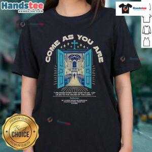 Nice Come As You Are I Rejoiced Ladies Tee featuring a stylish design, perfect for church gatherings and casual wear.