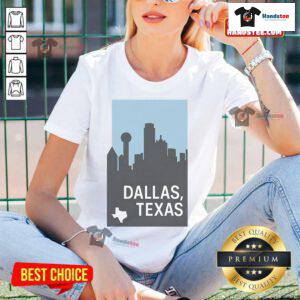 Simple ladies tee featuring 'Nice Dallas Texas' graphic, perfect for casual wear and showcasing Dallas pride.