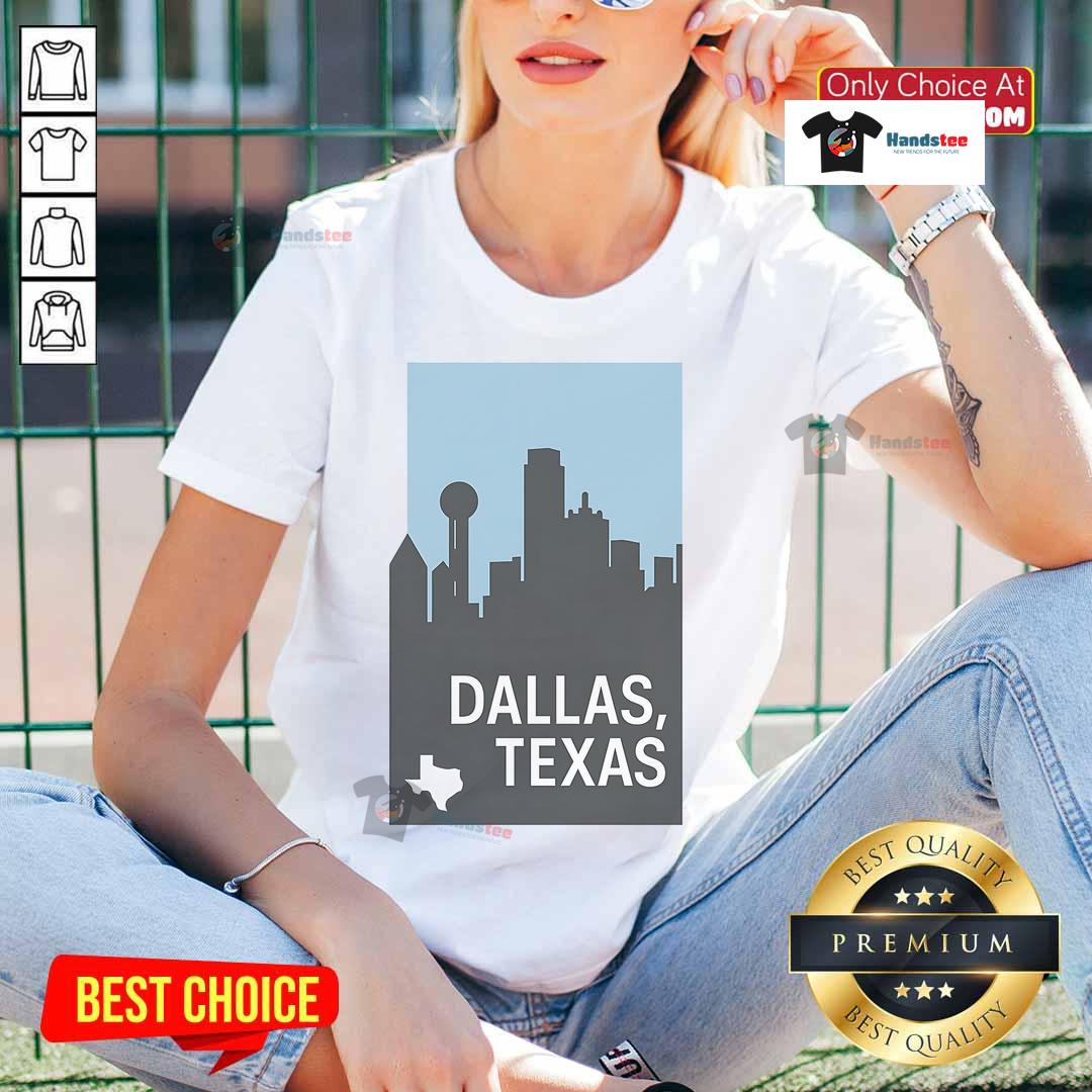 Simple ladies tee featuring 'Nice Dallas Texas' graphic, perfect for casual wear and showcasing Dallas pride.