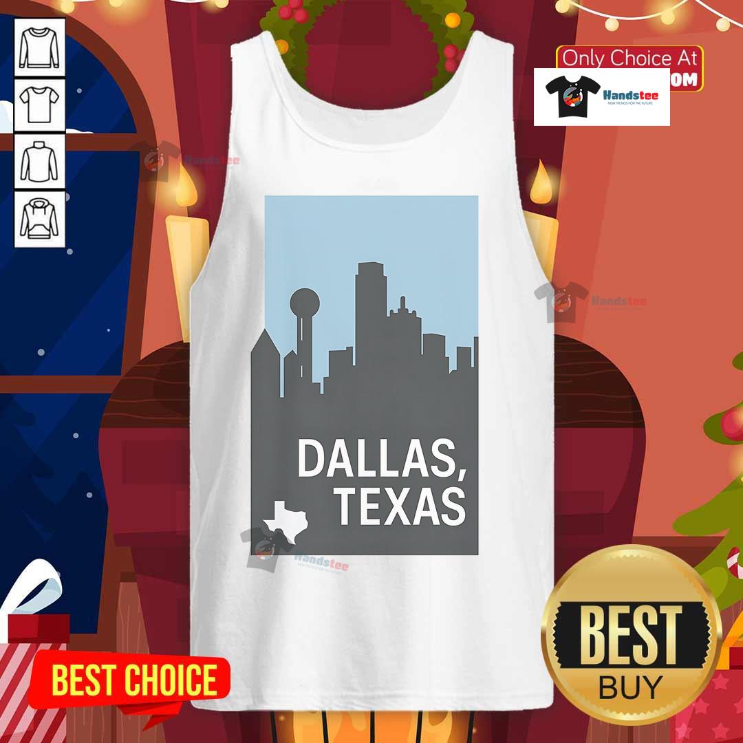 Simple tank top featuring a stylish design inspired by Dallas, Texas, perfect for casual summer wear.