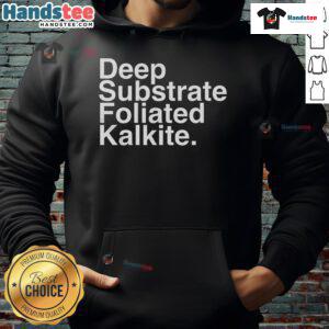 Alt Text: Nice deep substrate foliated kalkite hoodie featuring a unique design and earthy tones, perfect for casual wear.