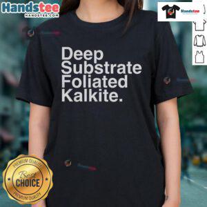 Alt Text: Nice deep substrate foliated kalkite ladies tee showcasing a stylish design and comfortable fit for everyday wear.