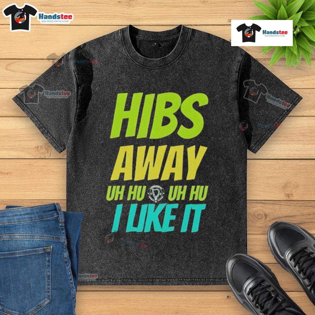Alt Text: Nice Hibs Away Uh Uh I Like It Washed T-Shirt displayed on a mannequin in a stylish store setting.