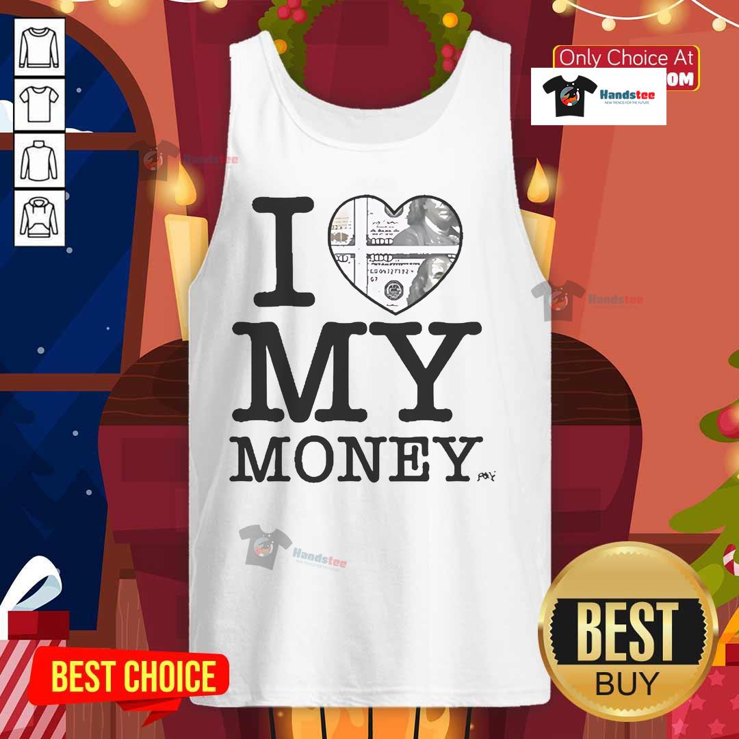 Stylish Nice I Love My Money Tank Top for women, perfect for casual outings and expressing your love for fashion.