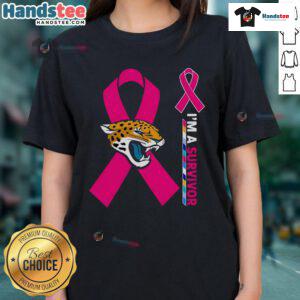 Nice Jacksonville Jaguars X Cancer Awareness 'I'm A Survivor' ladies tee showcasing support for cancer survivors.