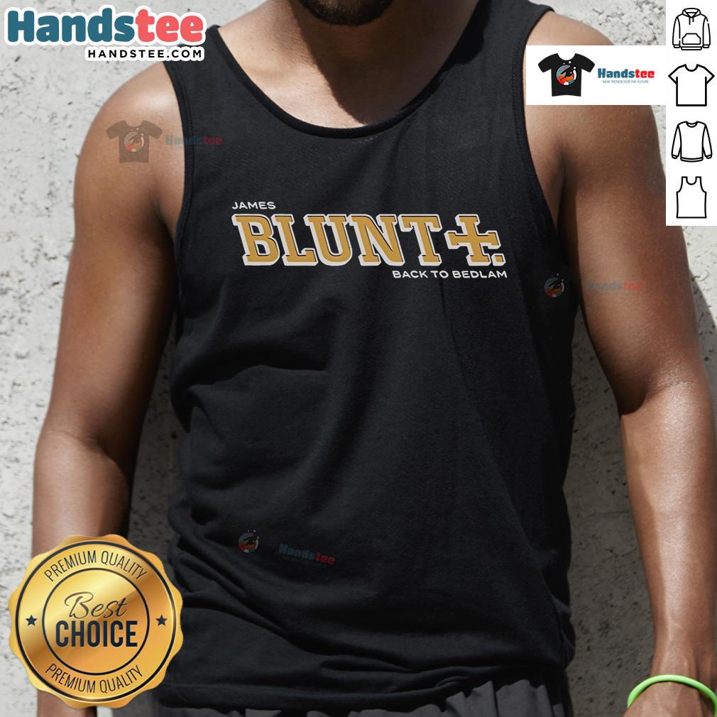 Alt Text: James Blunt logo tank top from Back to Bedlam, featuring a stylish design perfect for fans of the artist.