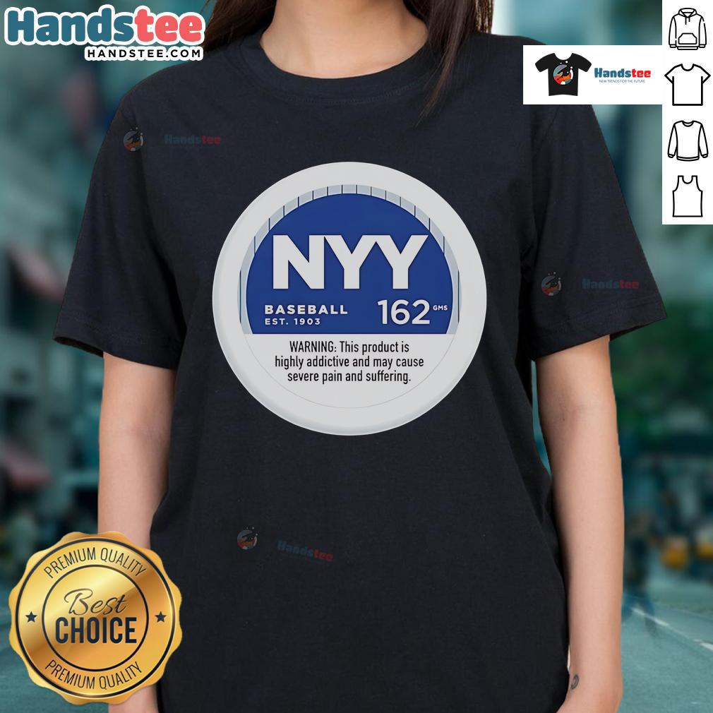Nice NYY Baseball 162 GMS Ladies Tee featuring a stylish Yankees design perfect for female fans.