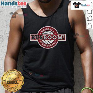 Nice Nebraska Volleyball Bus Boom Tank Top design featuring vibrant graphics and a stylish fit for fans.