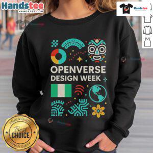 Nice Openverse Design Week sweatshirt featuring a modern graphic design, perfect for creatives and design enthusiasts.