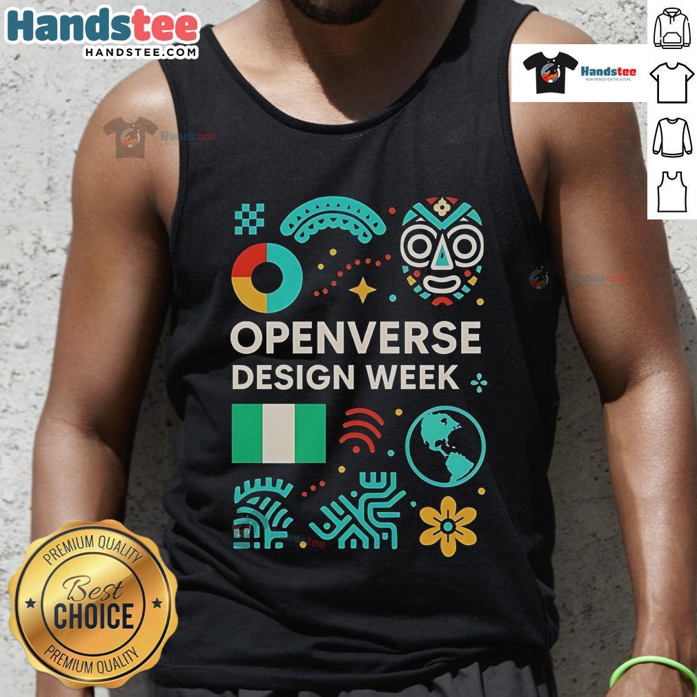 Stylish Nice Openverse Design Week tank top featuring vibrant graphics and a modern fit for creative enthusiasts.